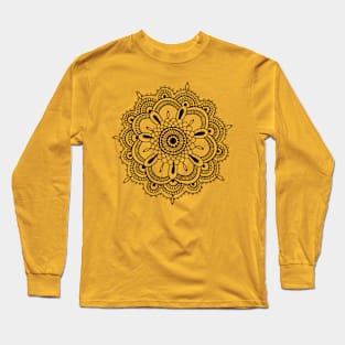 Black Mandala Long Sleeve T-Shirt